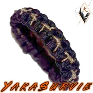 A23 Cobra black micro gold barbed bracelet yakasurvie
