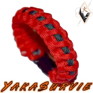 A24 Cobra red-dark green line bracelet yakasurvie